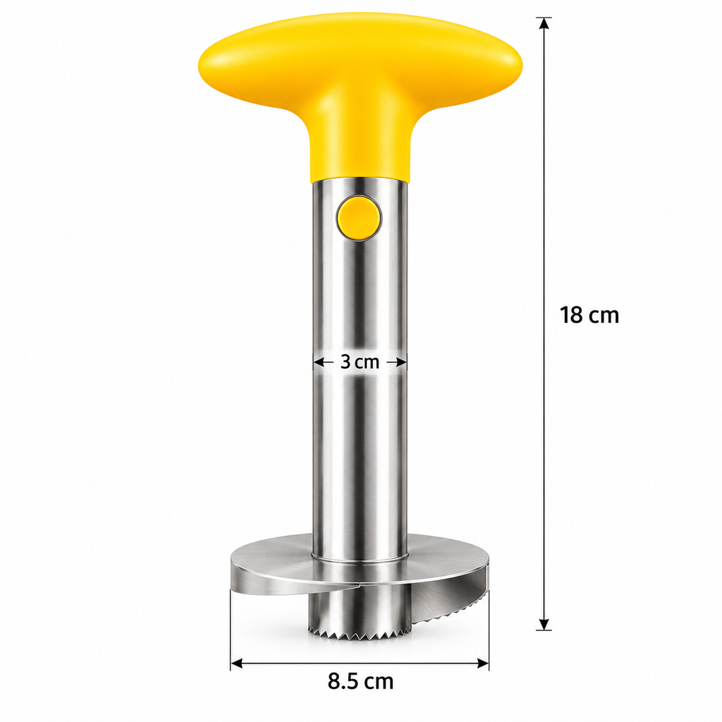 Cortador de Piña de Acero Inoxidable | Pela y Corta en Espiral en Segundos
