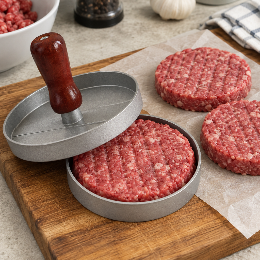 Prensa Manual para Hamburguesas de Aluminio – 11,5 cm