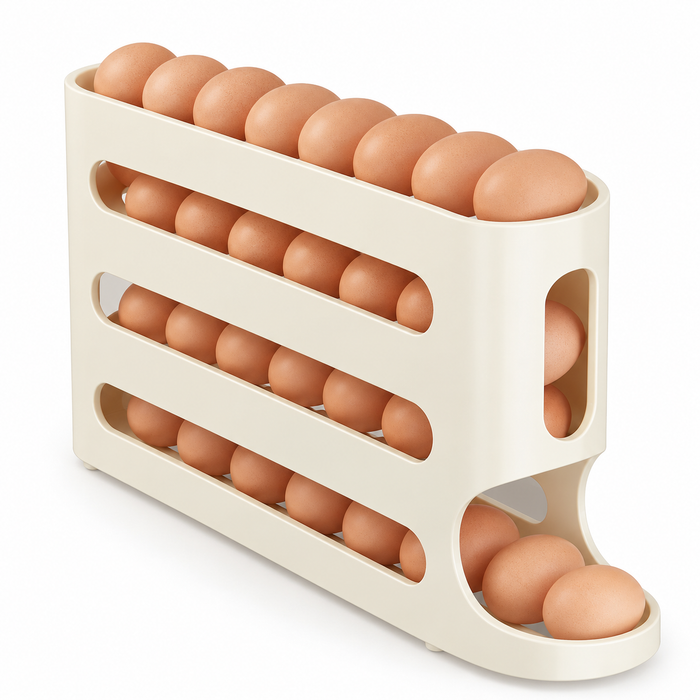 Dispensador de Huevos de 4 Niveles – Organizador Deslizante para Refrigerador